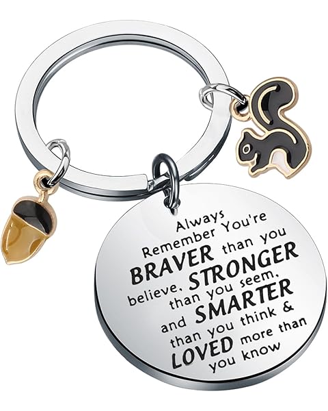 BNQL Squirrel Keychain Gifts for Women Men Squirrels Gifts Squirrel Lover Gift Quirrel Keyring Squirrel Inspirational Gift