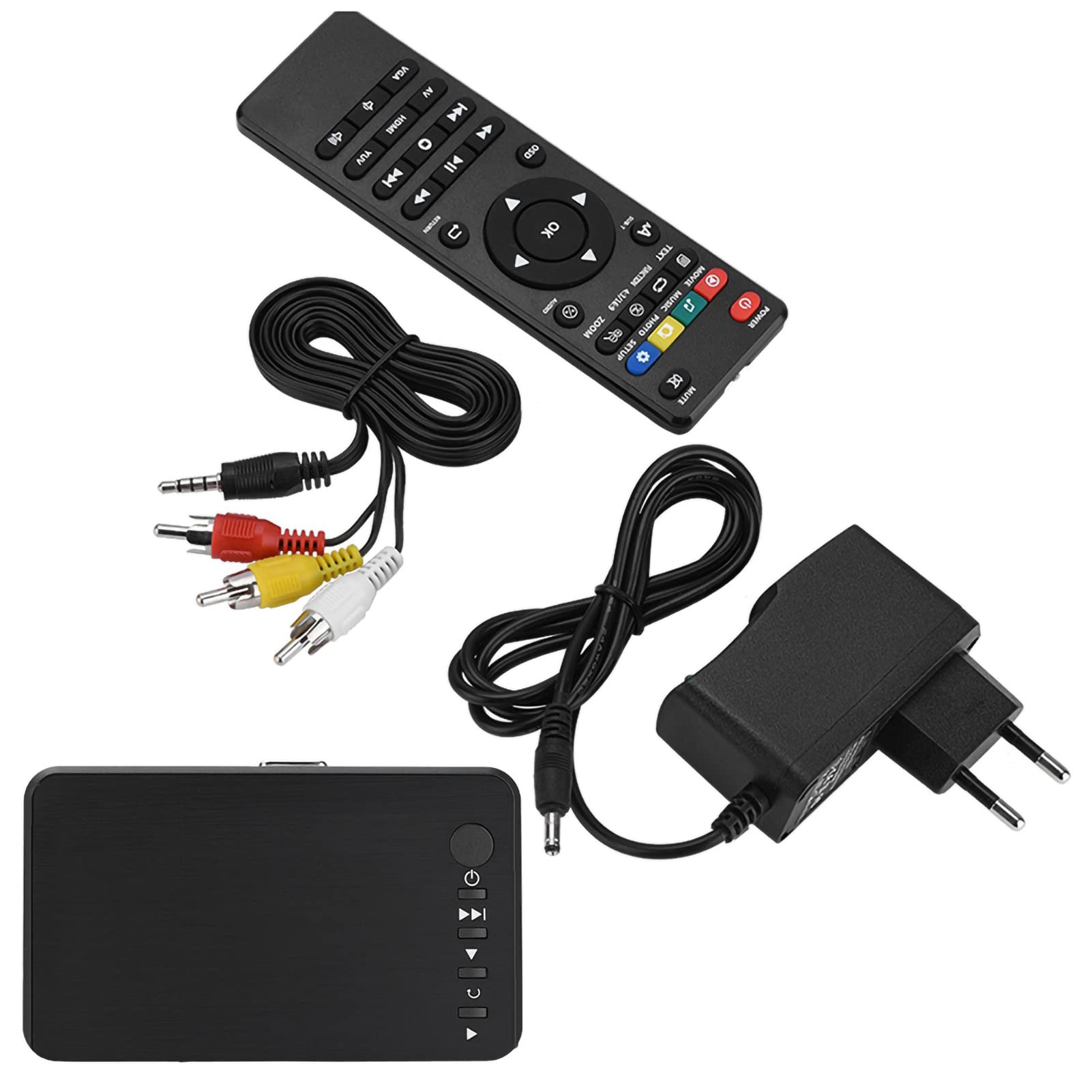 Odtwarzacz multimedialny, odtwarzacz multimedialny do dysku twardego TV HD 1080P na kartę SD dla dysku USB (Wtyczka UE)