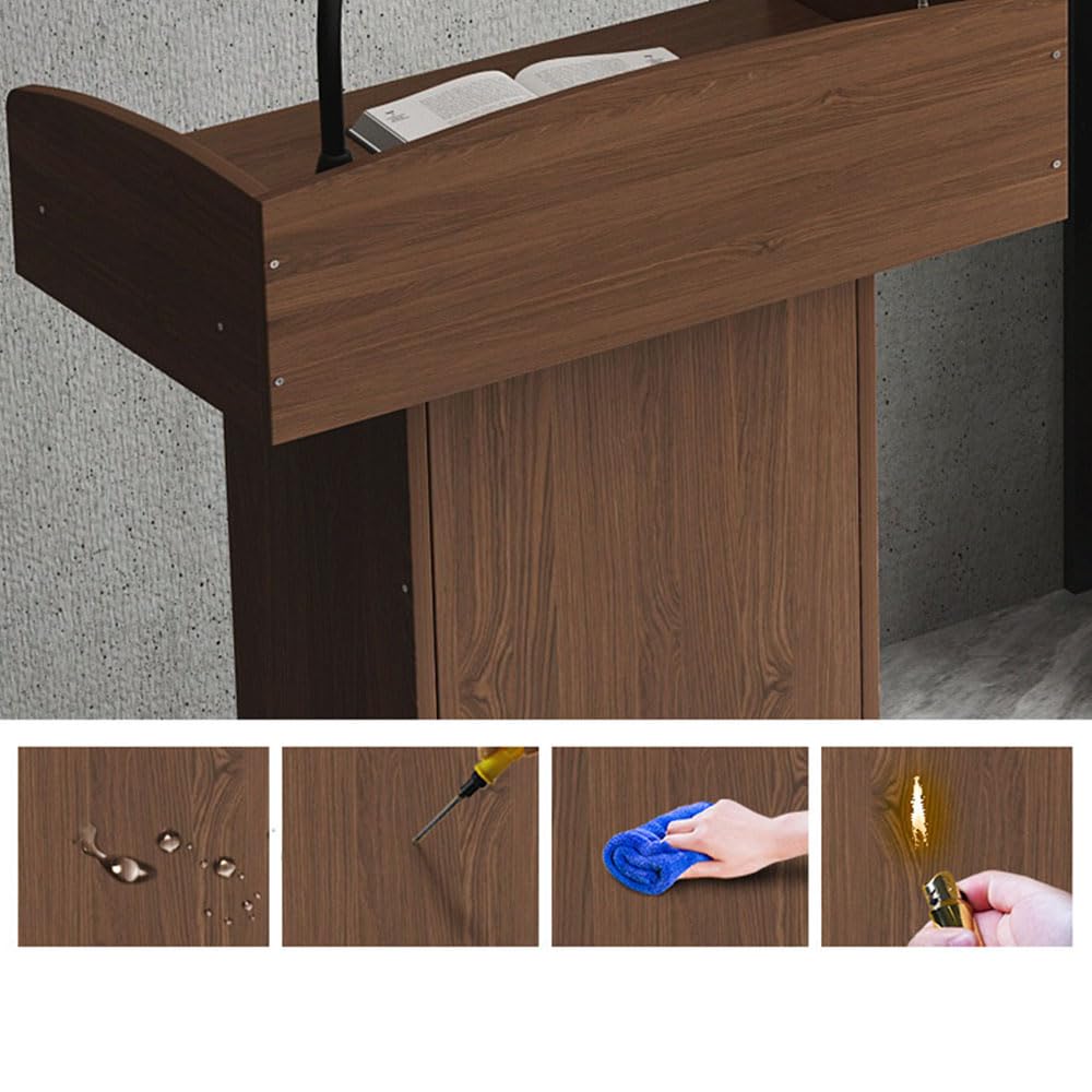 Podio in legno ad altezza regolabile con Der – Leggio professionale per parlare in pubblico, servizi religiosi, sale conferenze ed eventi – regalo perfetto per oratori e presentatori