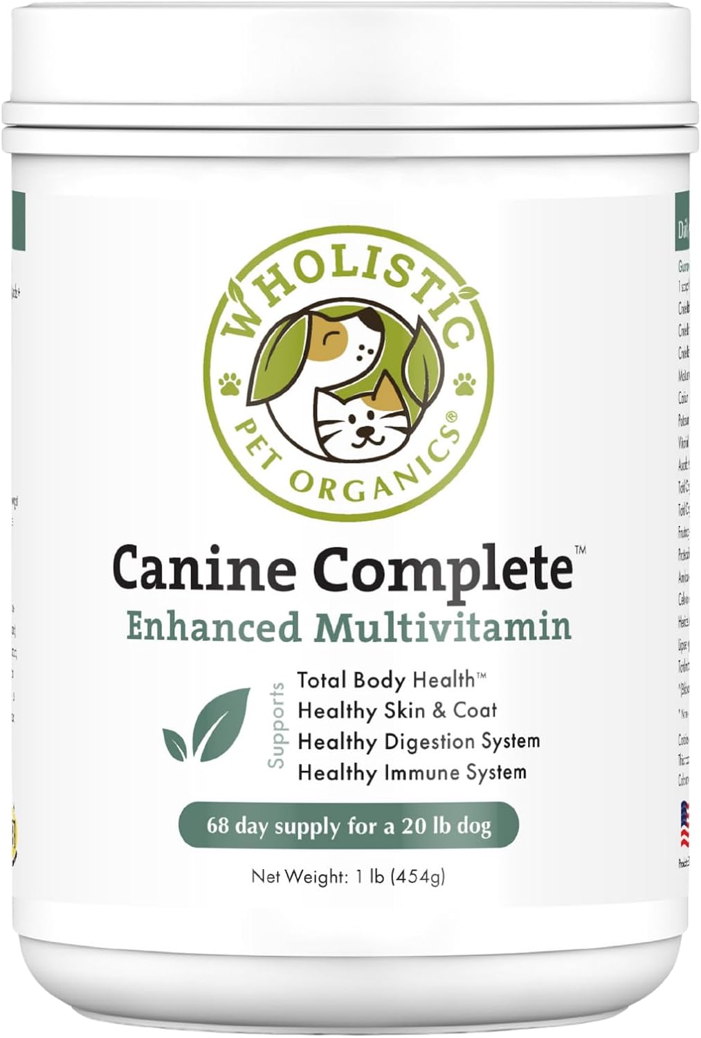 Wholistic Pet Organics Multivitamínico para perros orgánico suplemento de alimento casero para perros multivitamínico para perros con probióticos