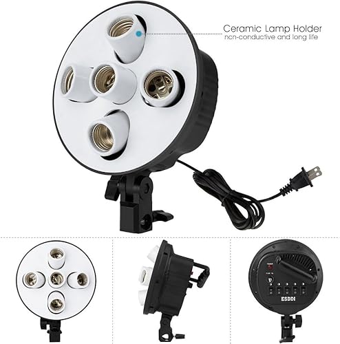 Miniatura 2 de Kaezi Kit de iluminación de vídeo Kit de estudio fotográfico 2000 vatios Video Digital Continuo CH9026S