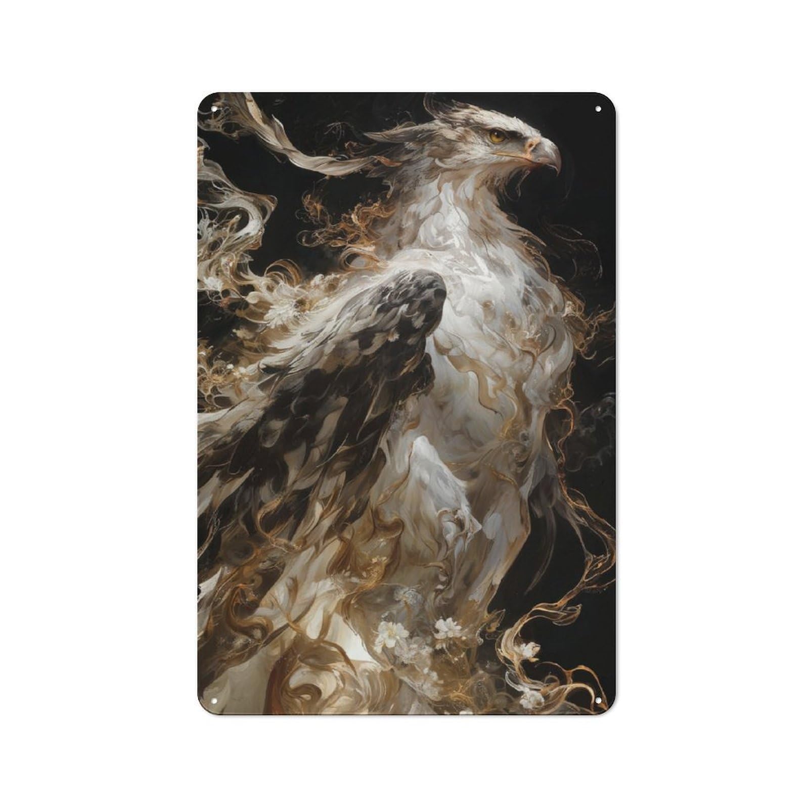 Junmoney Ethereal Eagle Tin Sign 30X20cm With For Workshop Wall, Retro Decor, For Vintage Wall Decor Fans, For Garage And Workshop Walls