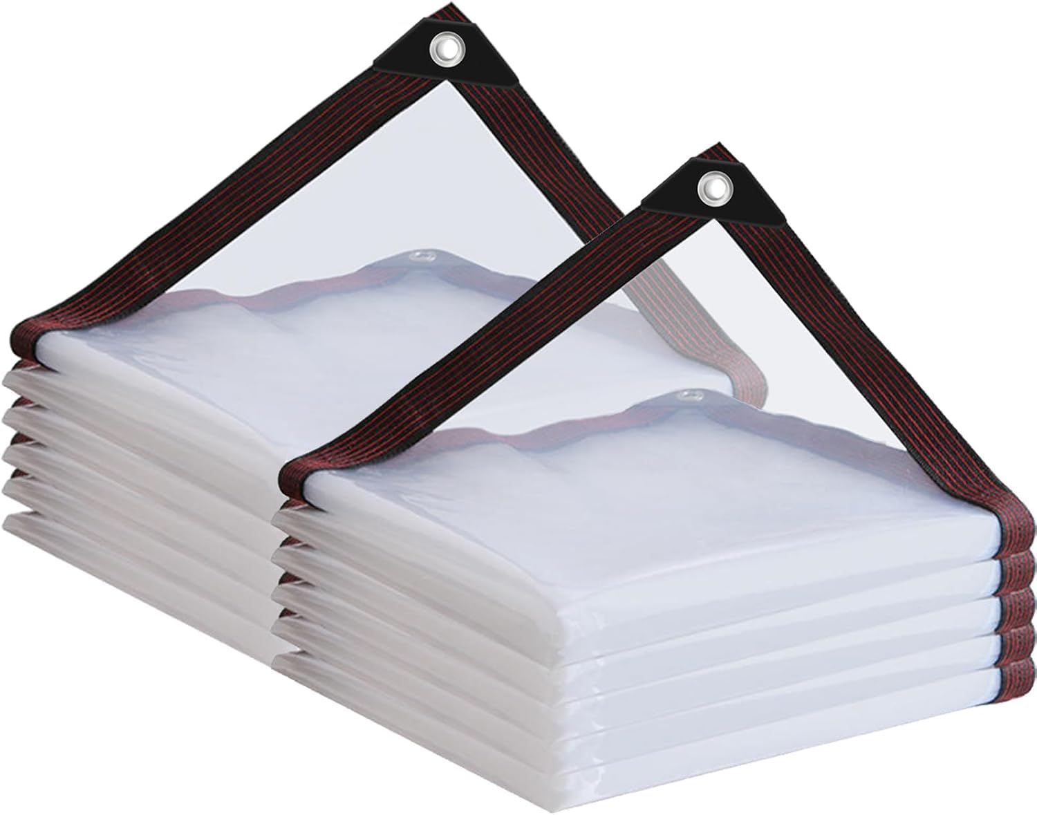 YILUFACAI Transparente Abdeckplane mit Ösen, wasserdicht