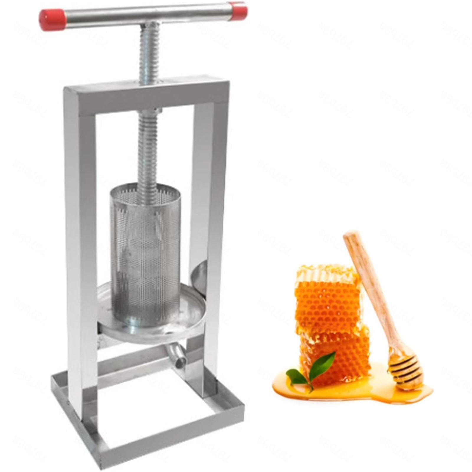 estrattore di miele manuale in acciaio inox pressa manuale per uva manual honey press extractor Attrezzatura apicoltura per estrarre il miele forniture api miele,vino,frutta,cera,4L
