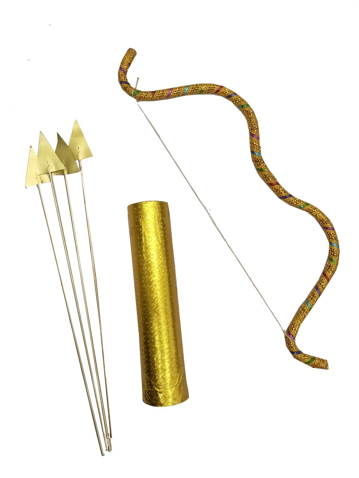 BookMyCostume Bow and Arrow Indian Teer Kaman Ramleela Accessory for Kids and Adults Fancy Dress Costume