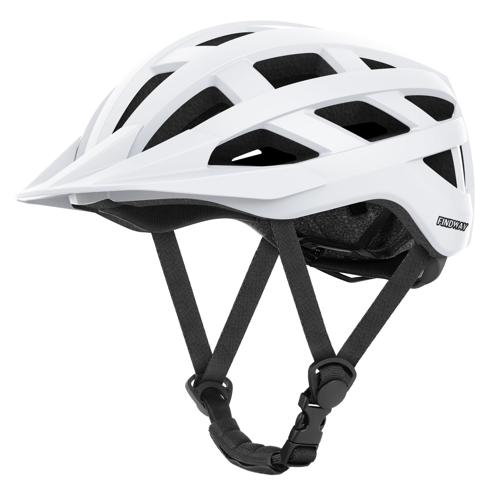 Findway Fahrradhelm Damen Herren, Verstellbarer Helm mit Drehknopf und Abnehmbarem Visier,Fahrradhelm Erwachsene mit 24 Luftungsschlitzea, Innenpolsterung,Reithelm Verstellbare GroBe
