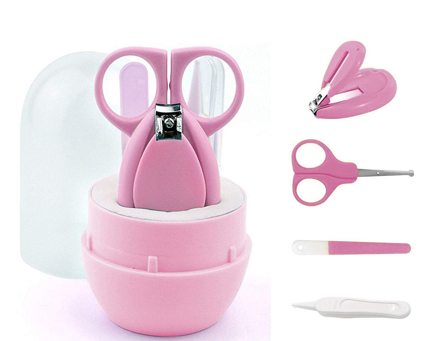 Nail Clipper Safety Cutter Toddler Infant Scissor Manicure Pedicure Care Kit Infant Nail Set (Set 4 IN1)-image-45