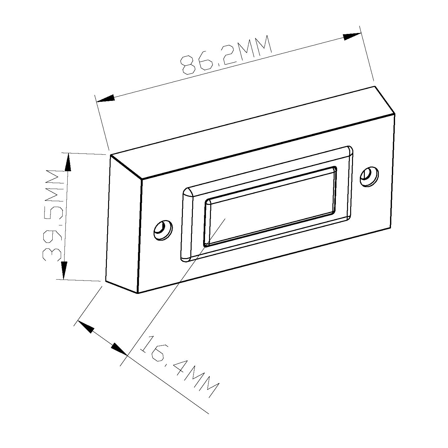 HUBER Pulsador de timbre de superficie de metal - con placa de identificación - timbre de superficie I pulsador de latón cromado - timbre puerta frontal