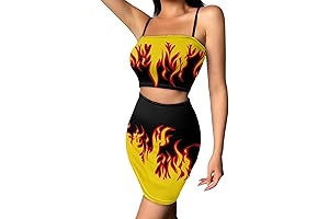 Women's Ruched Cami Crop Top and Bodycon Skirt: A Stylish Two-Piece Ensemble