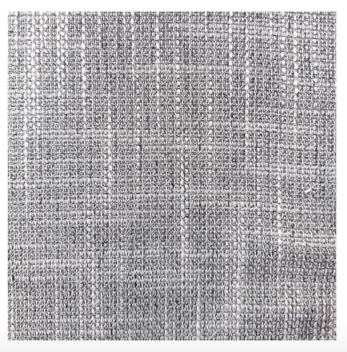 Image of Premium Faux Linen Curtain with Eyelets & Tie-Back | Modern Textured Light Filtering Door & Window Curtain for Home & Office | Washable, Durable & Easy to Maintain | Dark Grey, Door - 7 ft