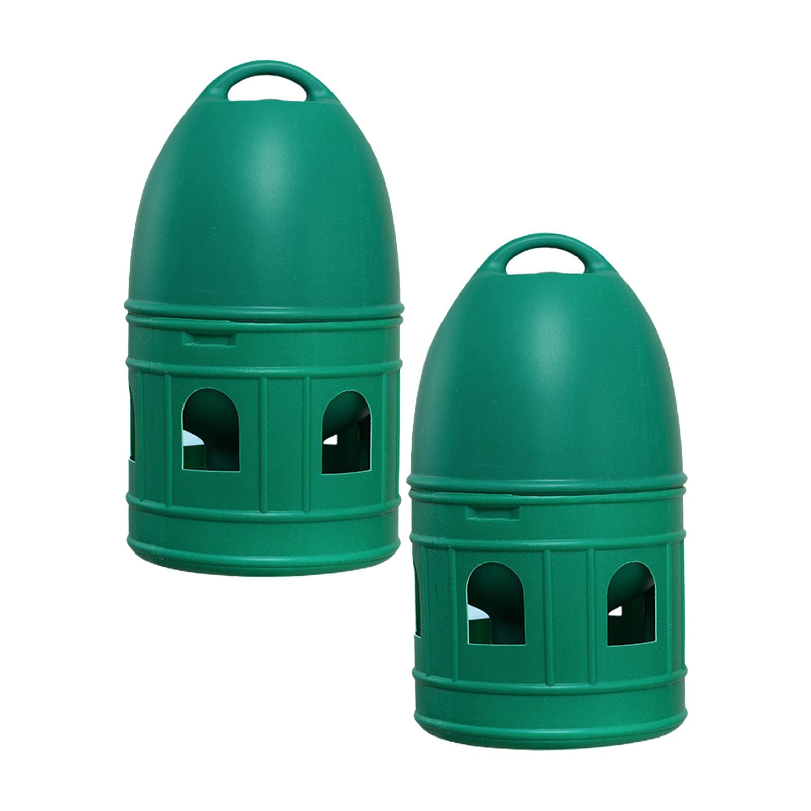 2X Abbeveratoi Automatici per Uccelli, Distributori d'Acqua, Mangiatoie, Grande capacità, Rimovibili con Maniglia, per Pappagalli, Galline, Quagli