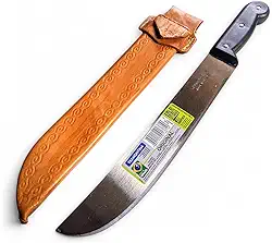 Facão 12' Polegadas Para Mato Cana Galho Pescaria + Bainha em couro Legitimo