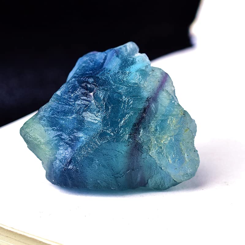 1 STÜCK Natürlicher Blauer Fluorit-Kristallstein Quarz-Erzstein Fluorit-Ornament-Felsprobe DIY-Geschenkstein-Mineralprobe (4 Stück)