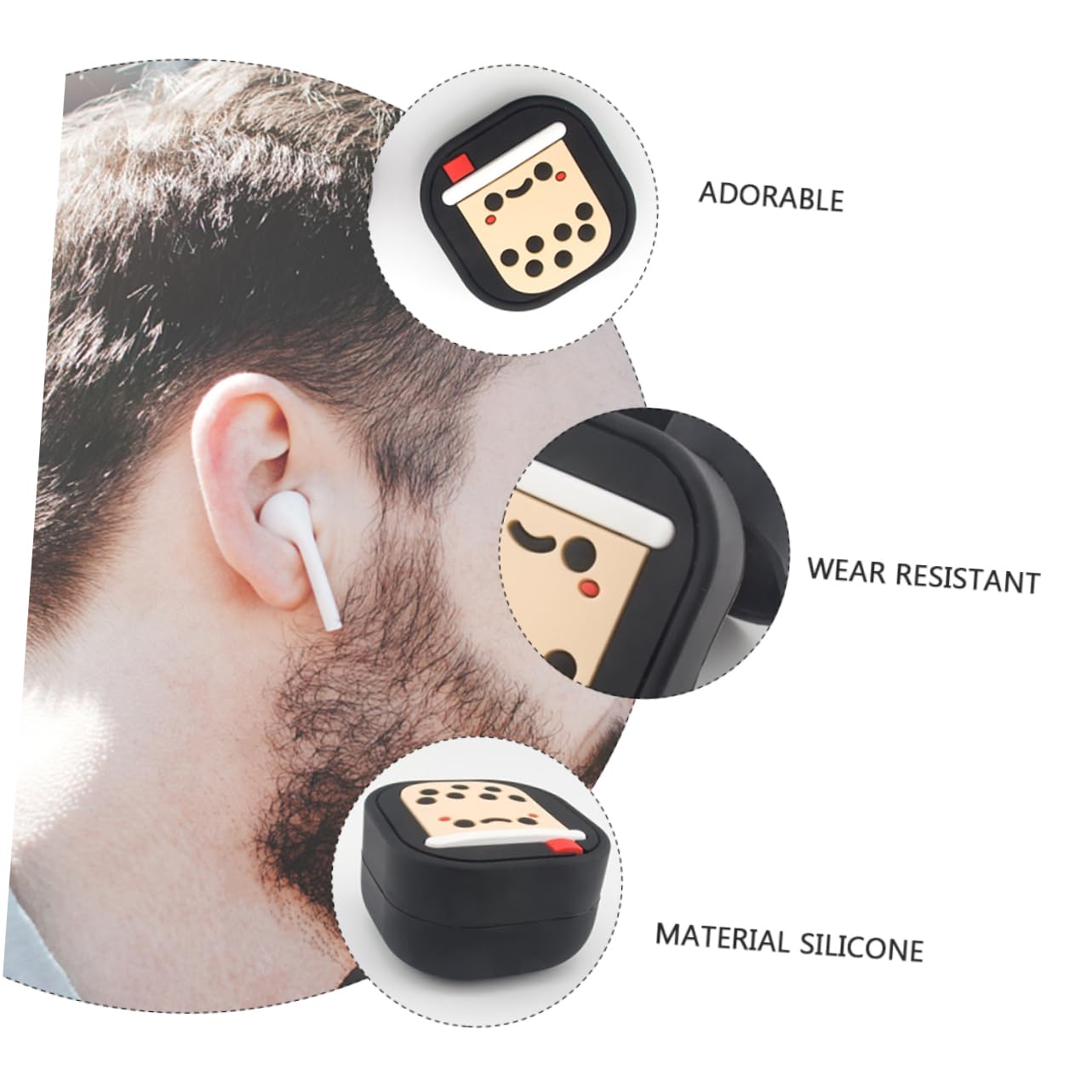 DOITOOL 3 Piezas Auricular Caso Cubierta de la Caja del Auricular Estuche antiauriculares Funda Protectora para cogollos Cubierta de Auriculares para cogollos anticaída Profesional