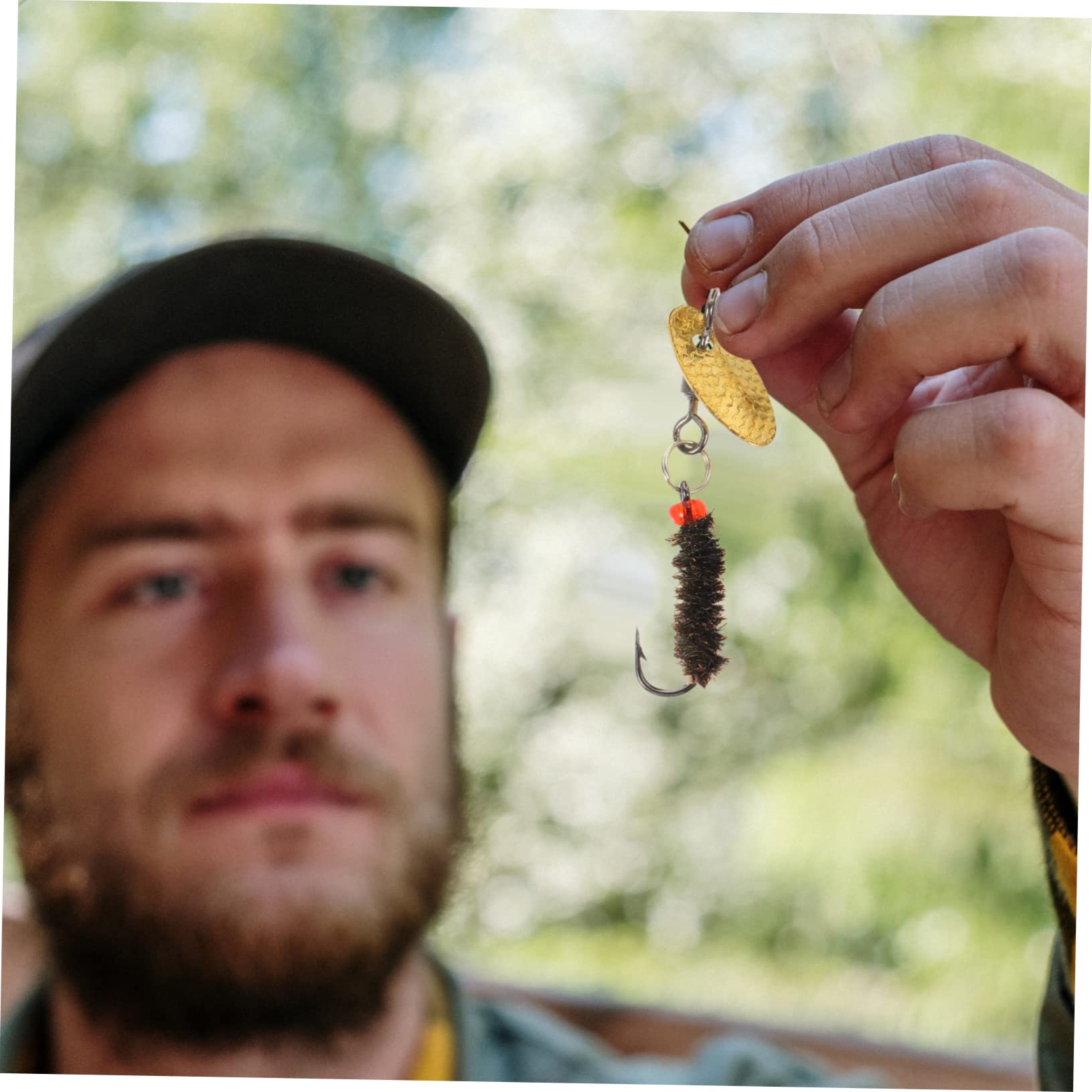 Toddmomy Juego De Gancho con Mosca De Lentejuelas Plomada Manos para Herramienta De Pesca Brillante Señuelo Herramienta De Pesca Giratoria Acero Inoxidable
