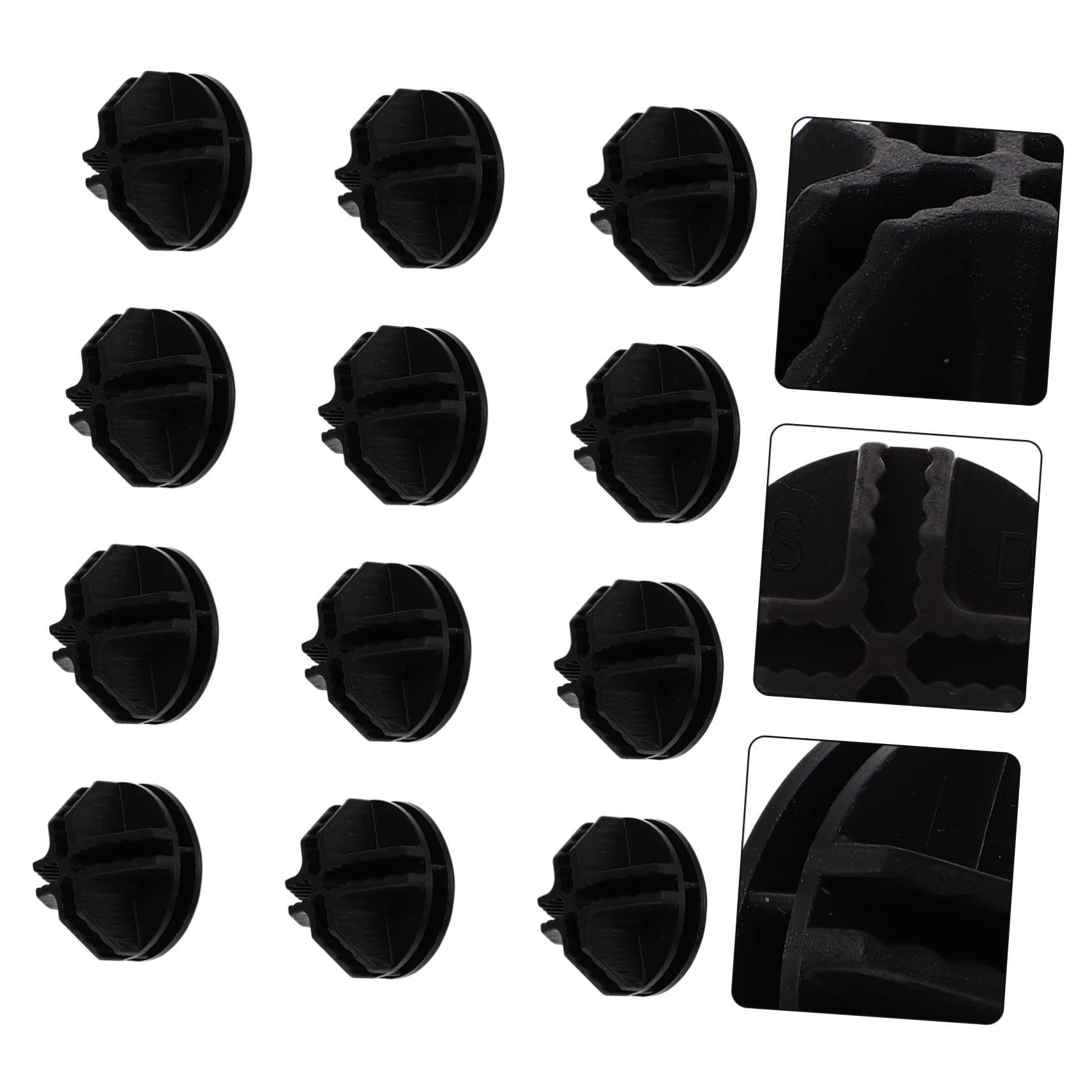 BCOATH 12Pcs Portable Pet Cage Buckles Black Cage Connectors for Home Use for Dog Crates and Pet
