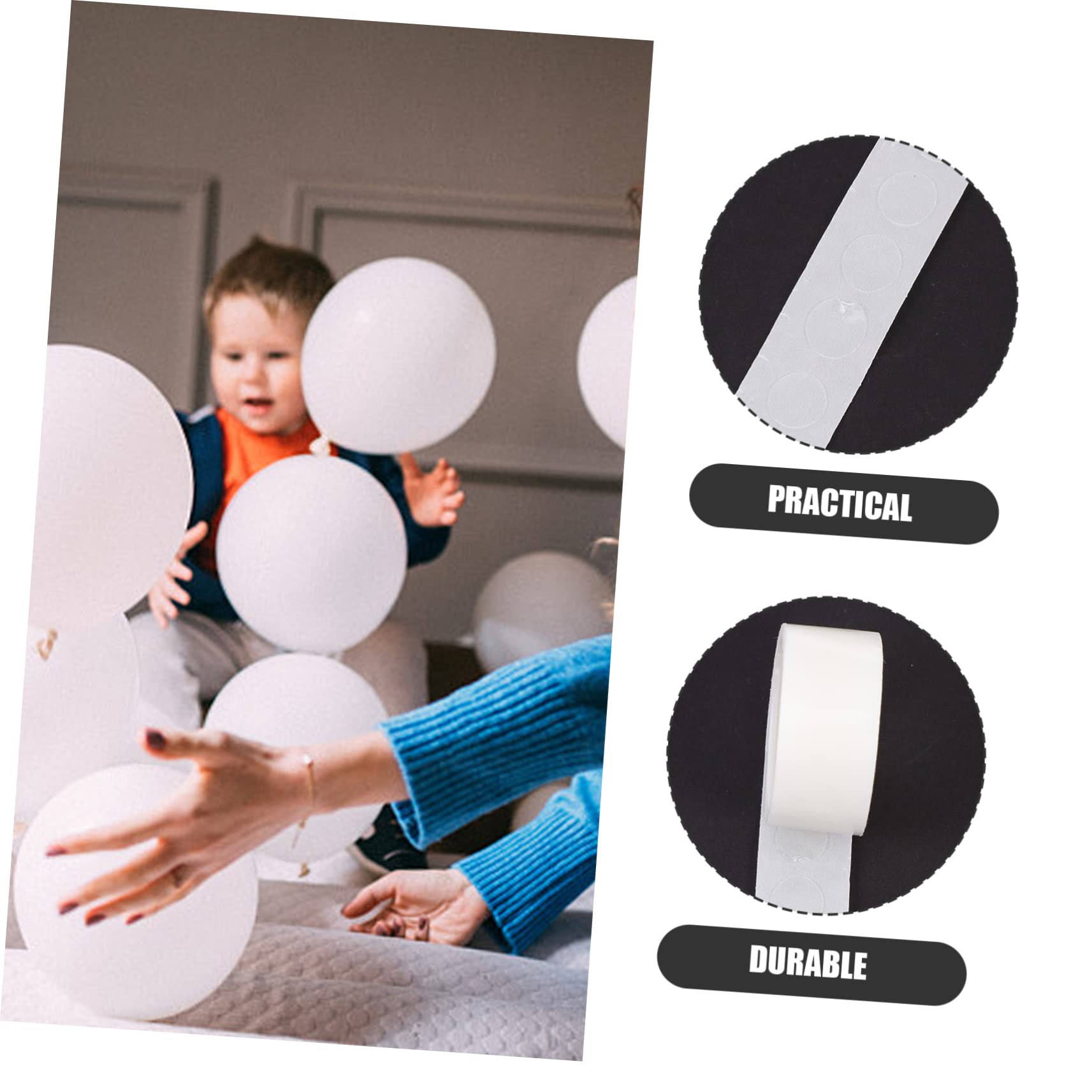 NUOBESTY 45rollen Doppelseitige Klebepunkte Für Ballons Transparente Abnehmbare Klebepunkte Für Hochzeitsdekoration Bastelprojekte Und Verpackungen Ohne Rückstände Einfach Anzuwenden