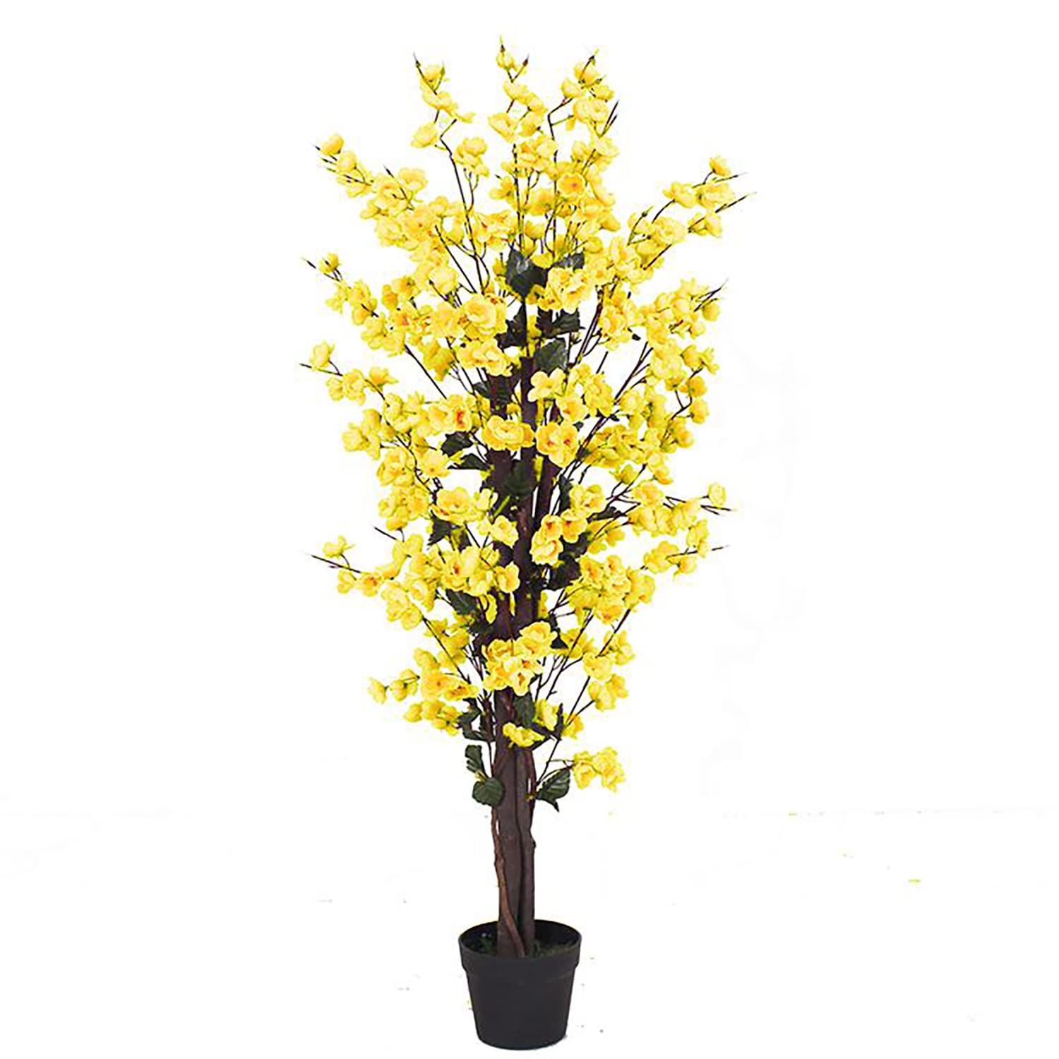 Leaf 120Cm Artificial Blossom Tree Yellow