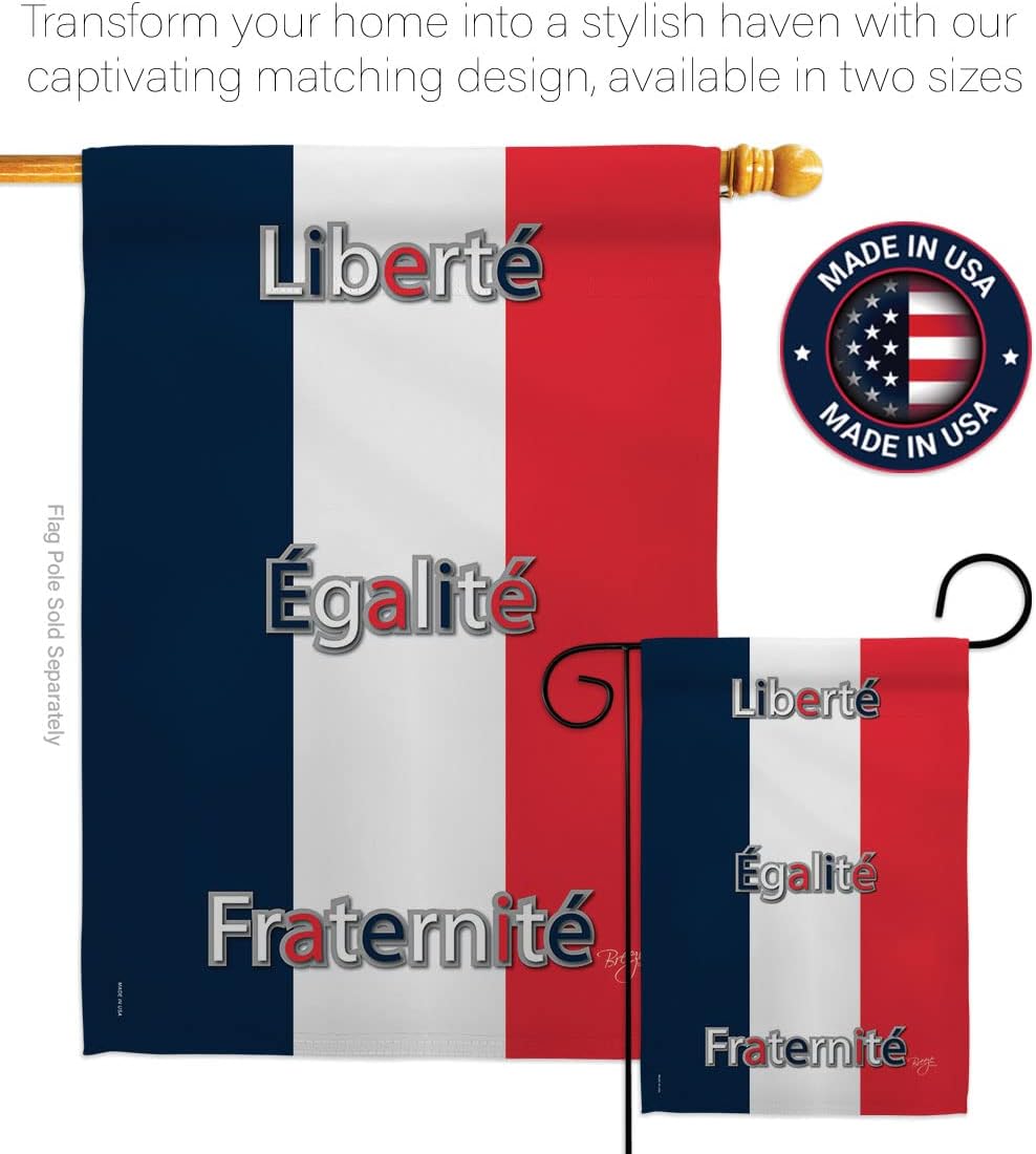 Breeze Decor H108089 France Flags Of The World tio lity Decorative Vertical House Flag, 28" X 40", Multi-Color
