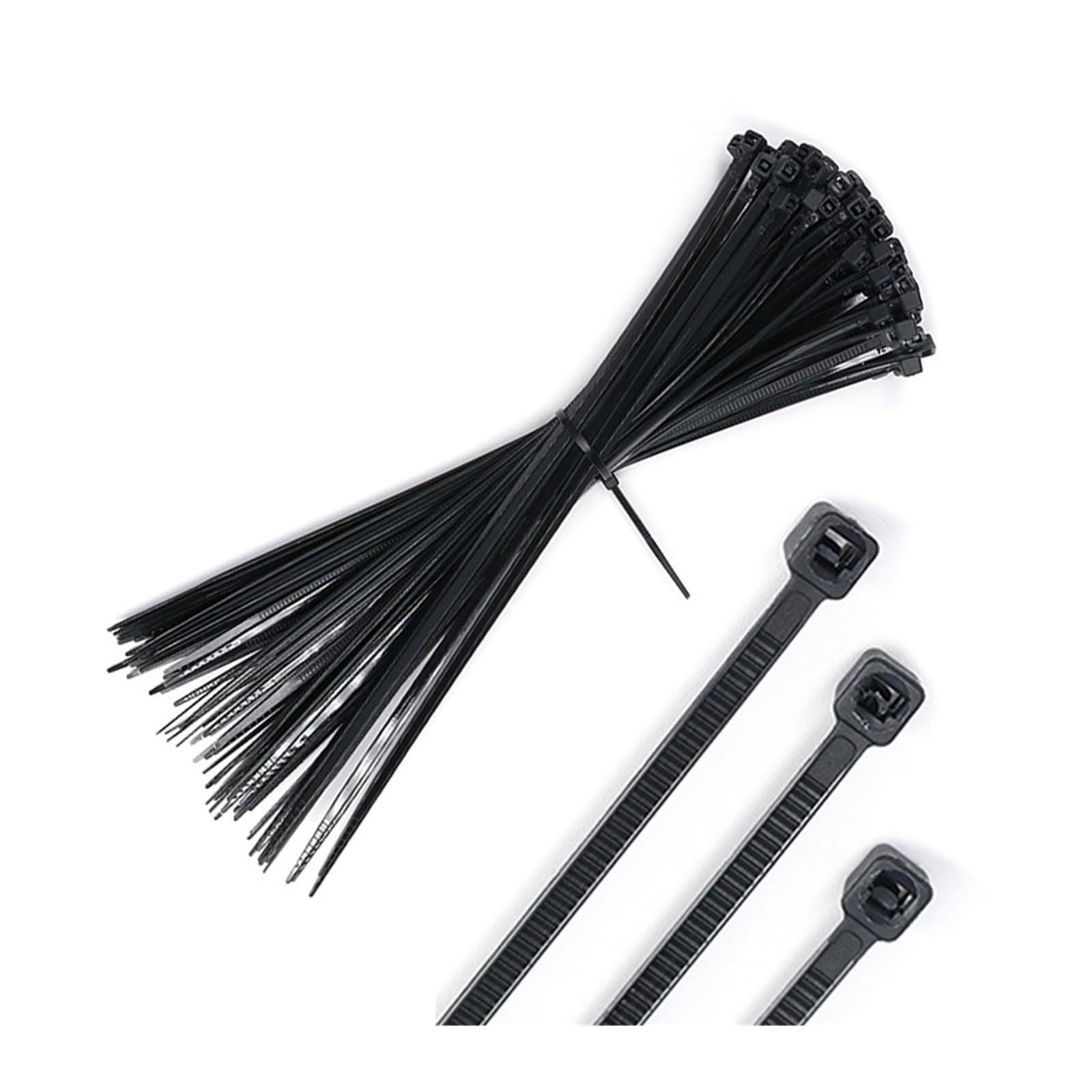 Brown Cable Ties 200PCS 3 * 150 Mm Black Nylon Cable Ties Self Locking Plastic Zip Wire Binding Wrap Straps DIY Fasten Organiser