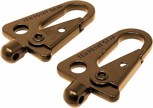 Ten Point Gear - Montaje giratorio a adaptador de clip HK. Juego de (2). Diseño pendiente de patente. Se fija a bucle QD o soportes giratorios.