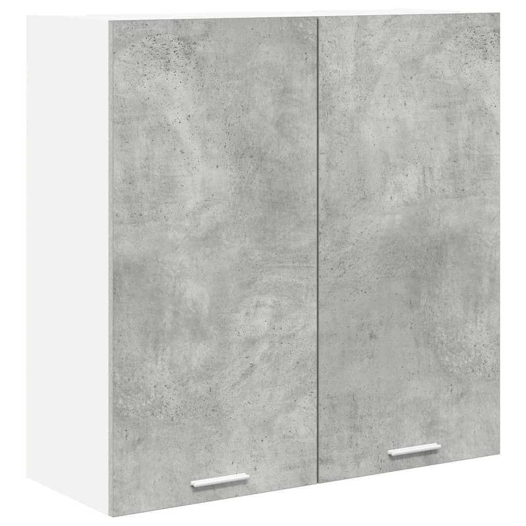 Armadietto pensile con anta grigio cemento, 80 x 31 x 80 cm, in legno, robusto mobile da cucina per riporre oggetti, mobili da cucina durevoli