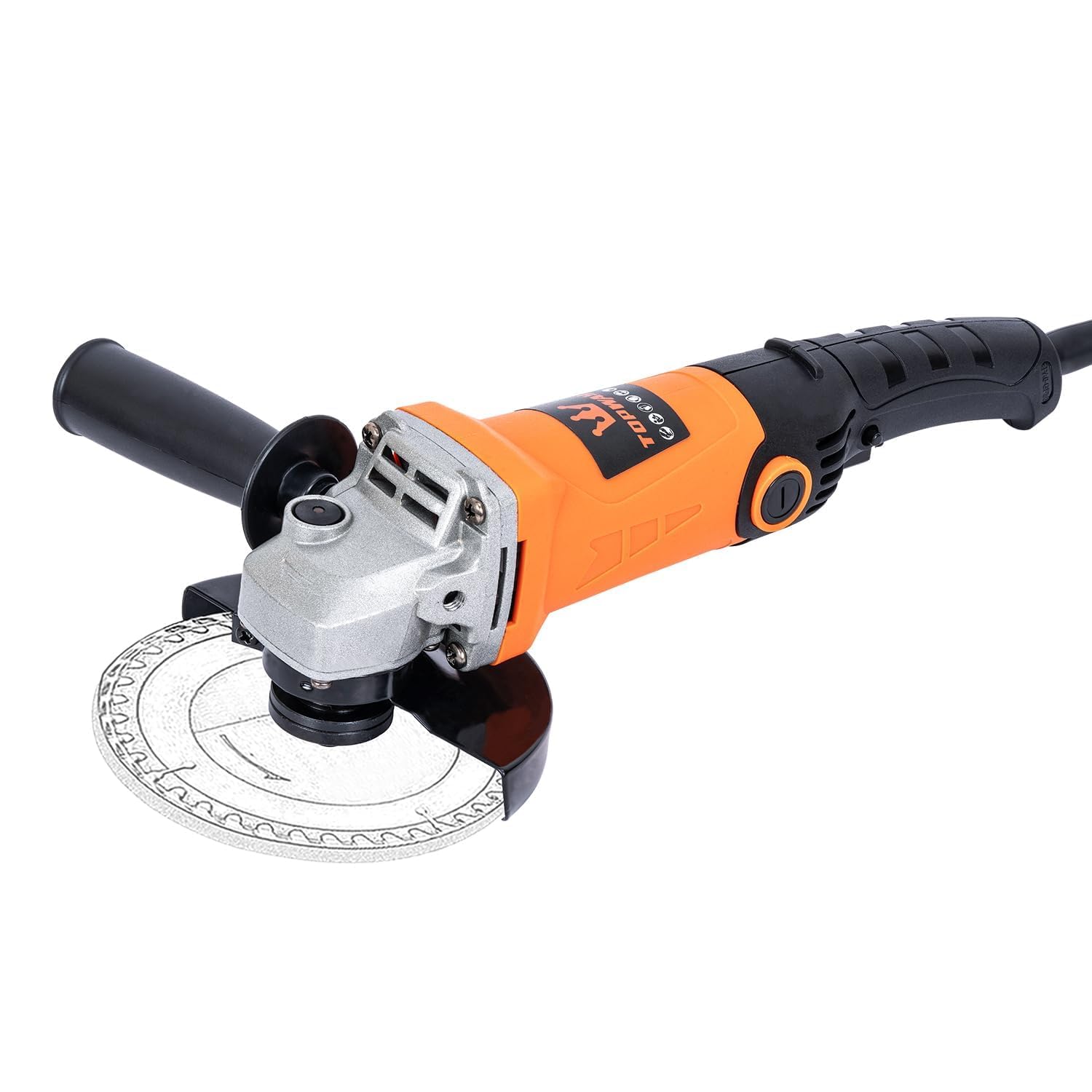 Topway Orange Corded Angle Grinder 115Mm 125Mm 750W For Masonry Concrete Tile Metal Steel Cutting Grinding Polishing 100072