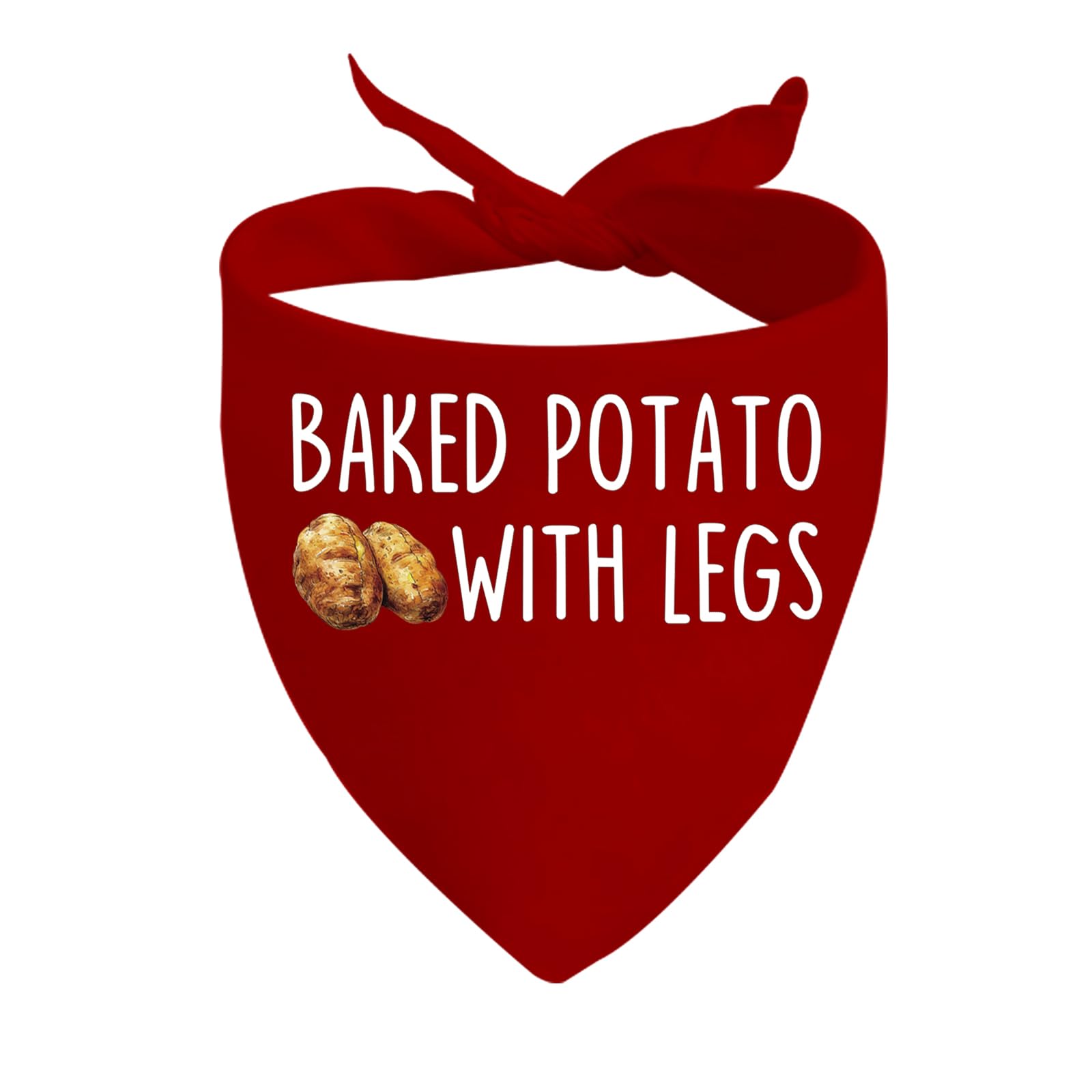 CENWA 1 Piece Baked Potato With Legs Over The Collar Dog Bandana Funny Dog Bandana Cat Bandana (Baked Potato With Legs D UK)