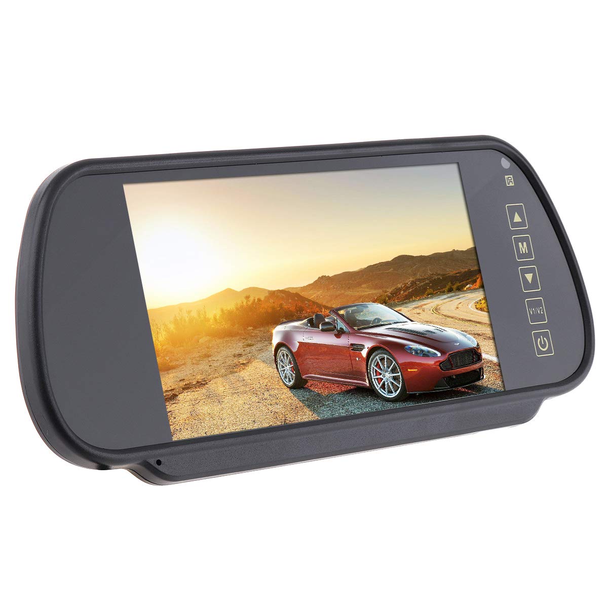 7 Cali 16:9 2-Kanałowy Wejście Wideo Auto RGB Wyświetlacz Cyfrowy Monitor Tylnego Widzenia z Przyciskiem Dotykowym