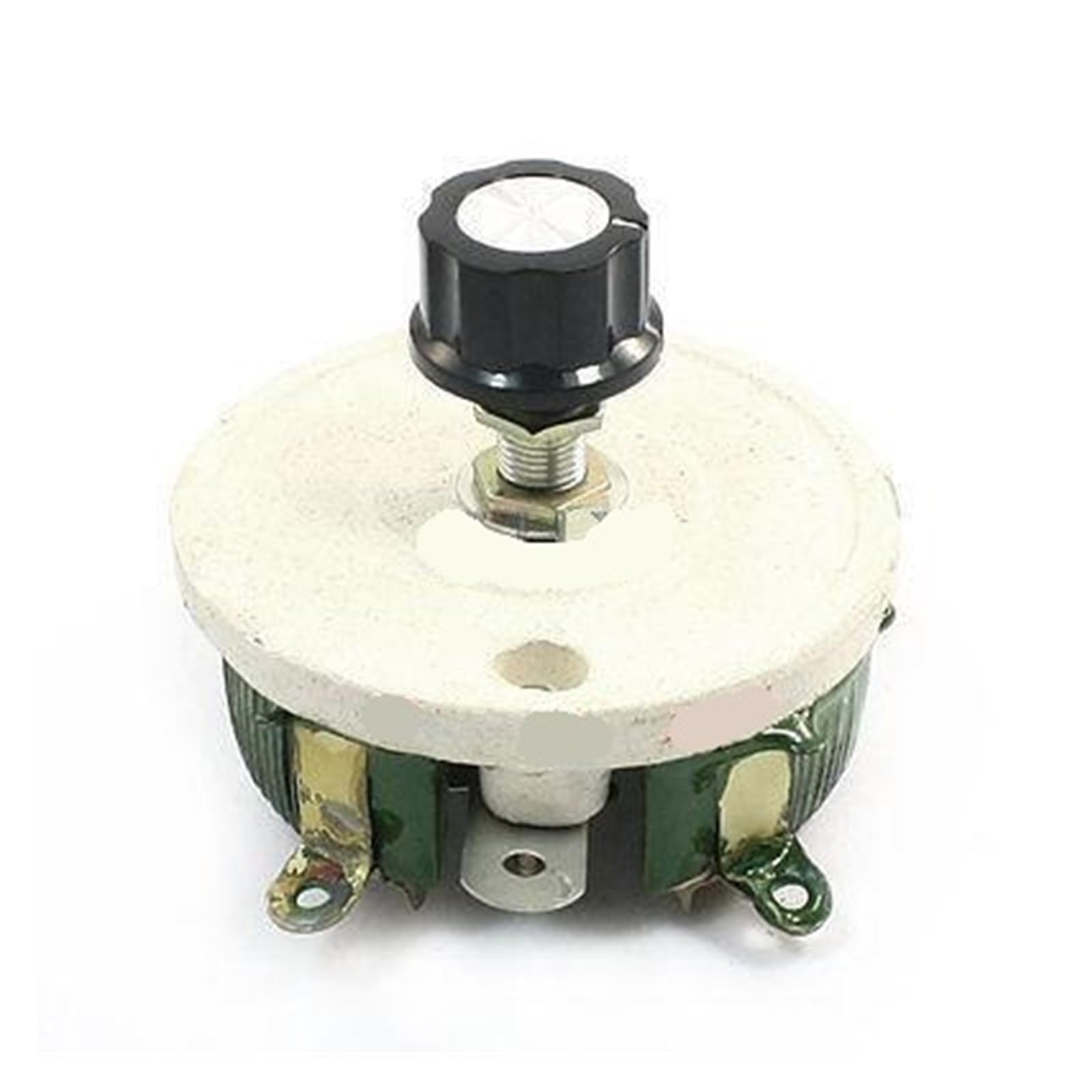 Reóstato de disco de resistencia ajustable de olla Variable de cerámica de un solo giro 100W 150W 1/2/5/10/15/20/30/50/100/200/500R 1K/2K/3K/5K Ohm ( Color : 2K Ohm , Size : WITH KNOB_1PC_POWER100W )