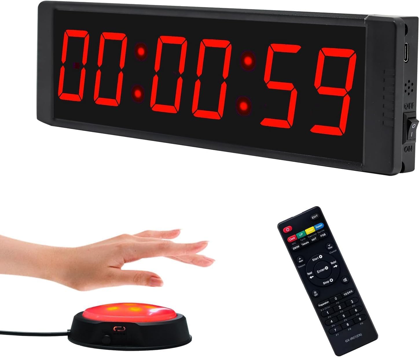 Orologio Digitale Cronometro Sportivo Palestra con Timer Intervallo Pulsante