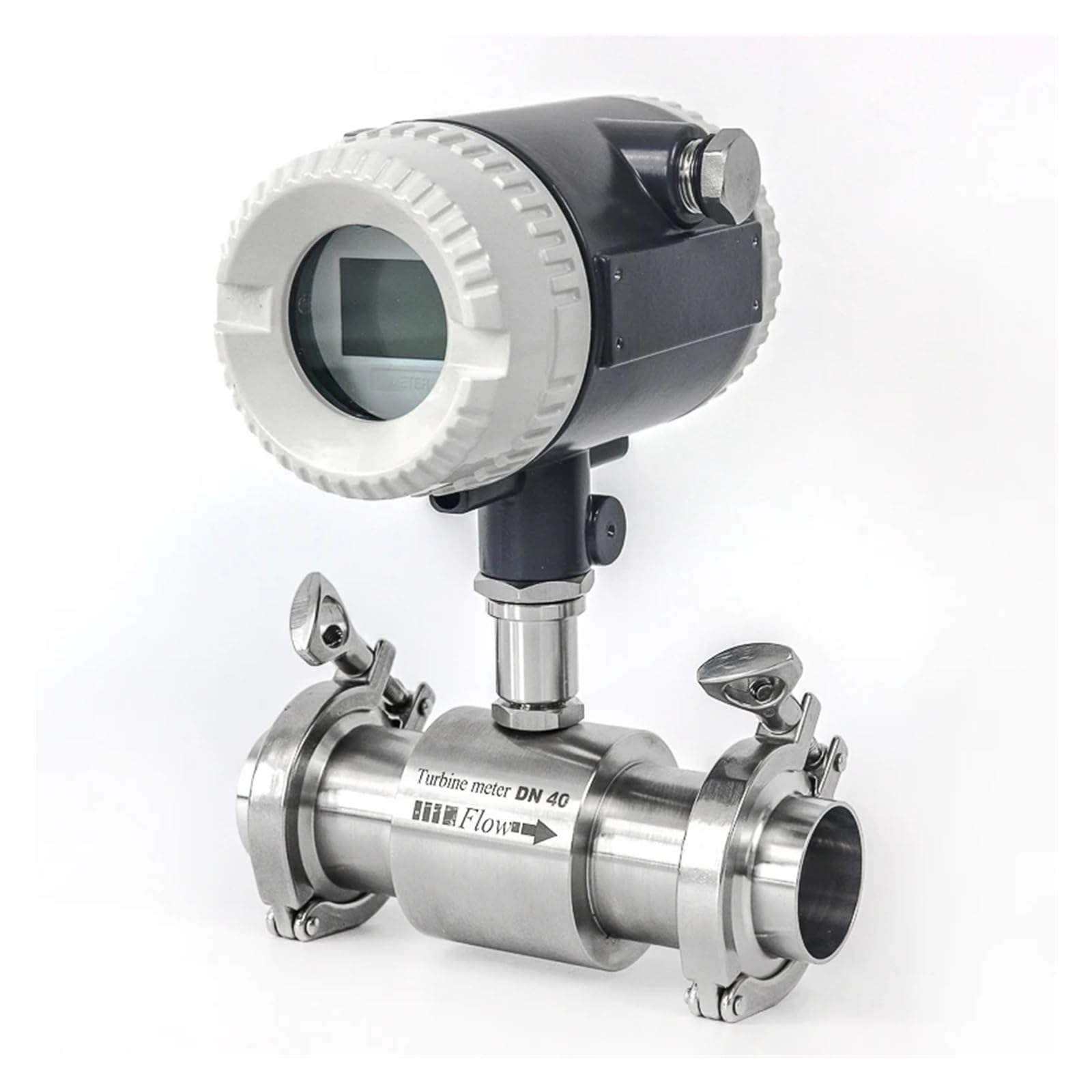 Sensor de flujo de turbina for gas natural/aceite de palma crudo, sensor de flujo electromagnético de 24 V con pantalla LCD. Garantizar la estabilidad(DN25)
