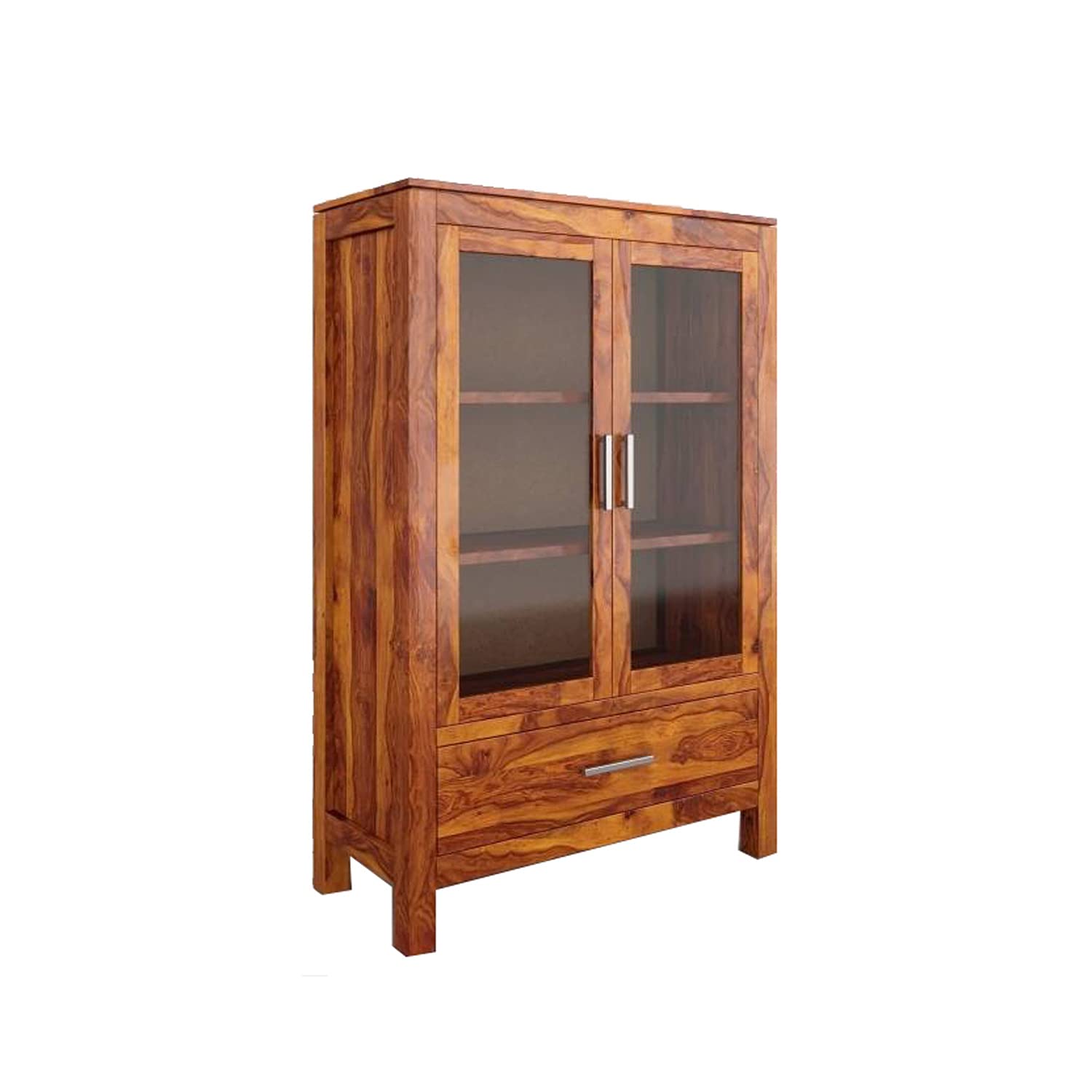 The Attic Hepburn Solid Wood Kitchen Cabinet and Bookshelf | Multipurpose Storage Unit for Bedroom, Living Room, Study | Honey Matte Finish-picture-16