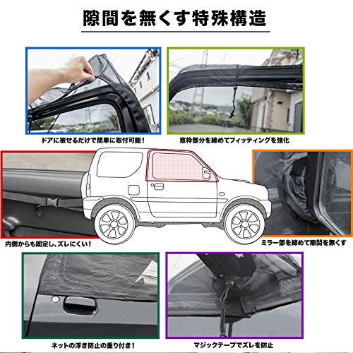 Amazon | JB23 ジムニー/AZ-オフロード 専用 フロント 防虫ネット 運転