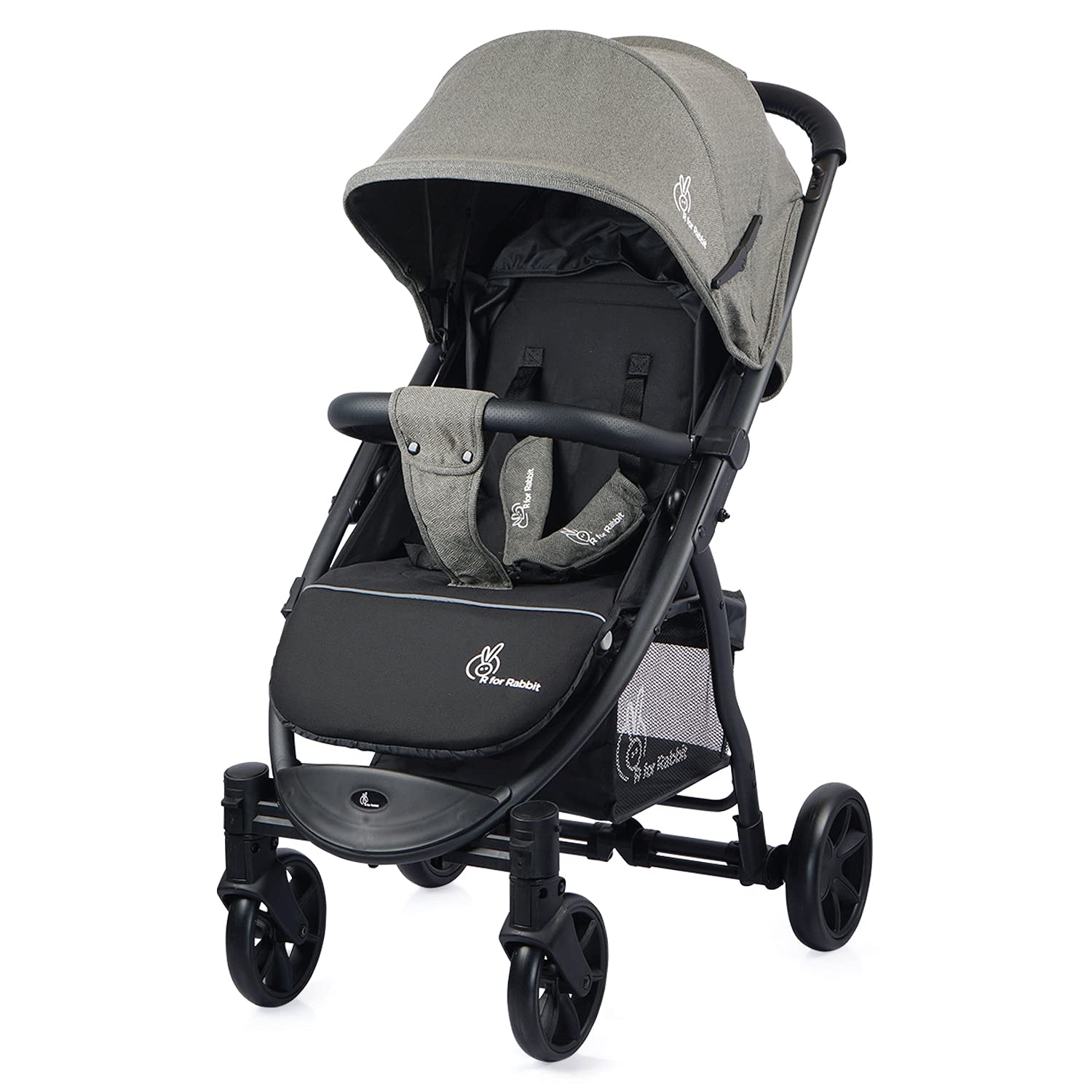 R for Rabbit Falcon Flight Stylish Stroller and Pram for Baby, Kids, Infants, Newborn, Travel friendly stroller for Boys & Girls of 0 to 3 Years | 6 Months Warranty | (Olive Green Black)