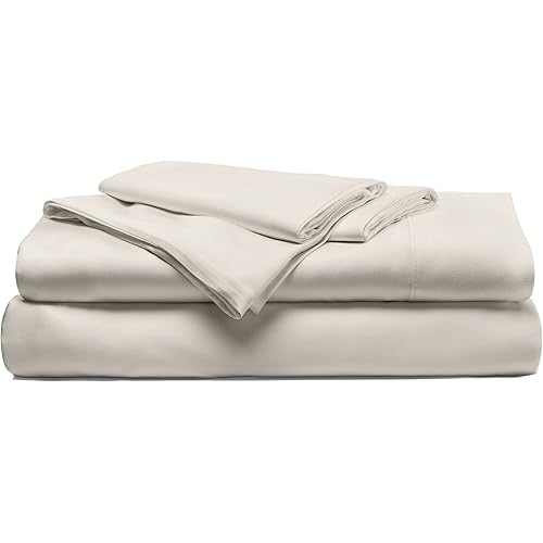 Cariloha Resort 4-Piece Sateen Sheet Set | Harbor Gray | Queen | Viscose Material | Allergy Resistant, Naturally Thermal-Regulating, Extra Soft Cooling Sheets for Hot Sleepers