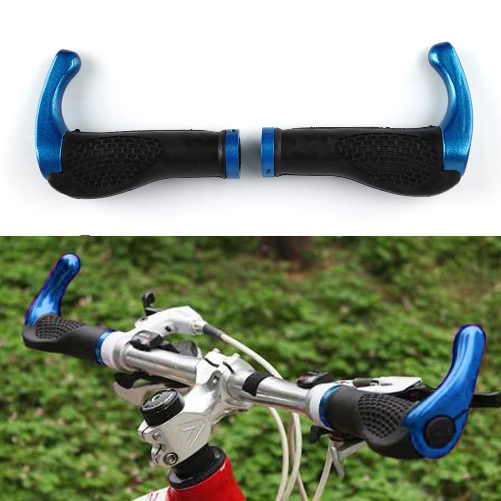 Antislip Fahrradgriffe Ergonomisch, Horn Lenkergriffe Für MTB, Trekkingrad, E-Bike, Cityrad Rennrad Und Faltrad Aus Rutschfestem Gummi Rubber