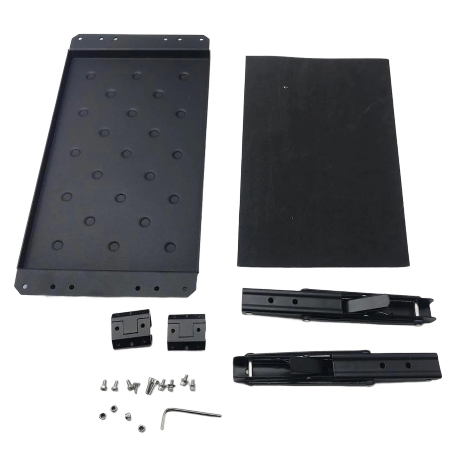 Bandeja de herramientas plegable de aluminio, extraíble, instalación sin taladros, superficie de trabajo expandible, accesorio portátil para bricolaje y uso profesional
