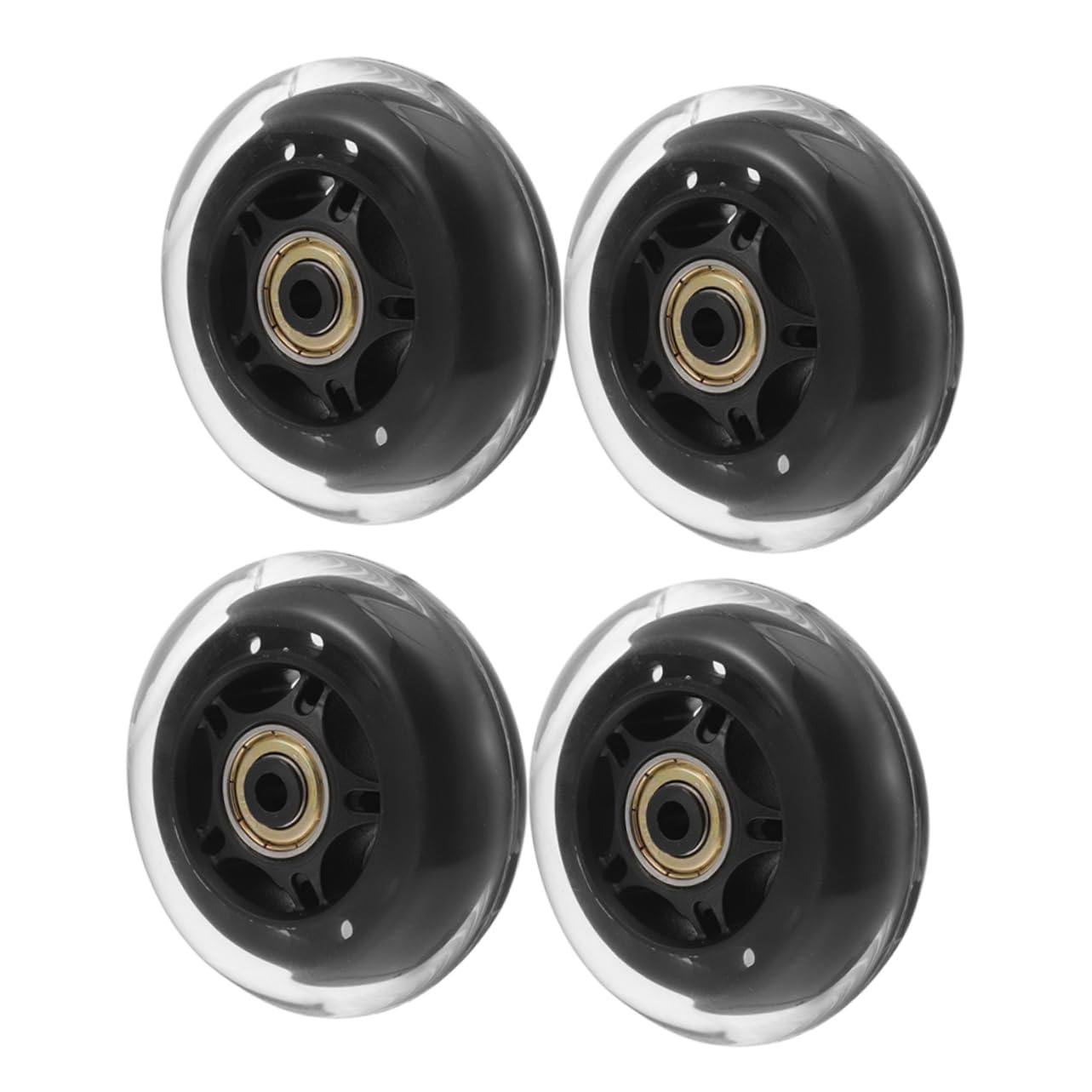 Toddmomy Silent Wheel Kit 4 Pack Pu Roller Skate Wheels for Indoor Use Furniture Replacement