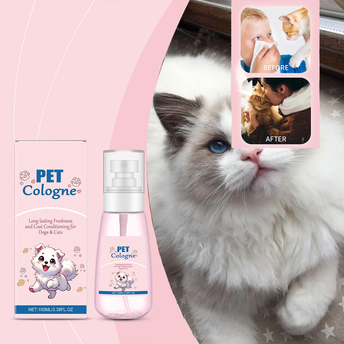 Comioke Hundeparfüm, Parfüm für Hunde & Katzen, Hundeparfüm Spray, Parfum für Hunde und Katzen, Langanhaltendes Deodorant - 100 ml