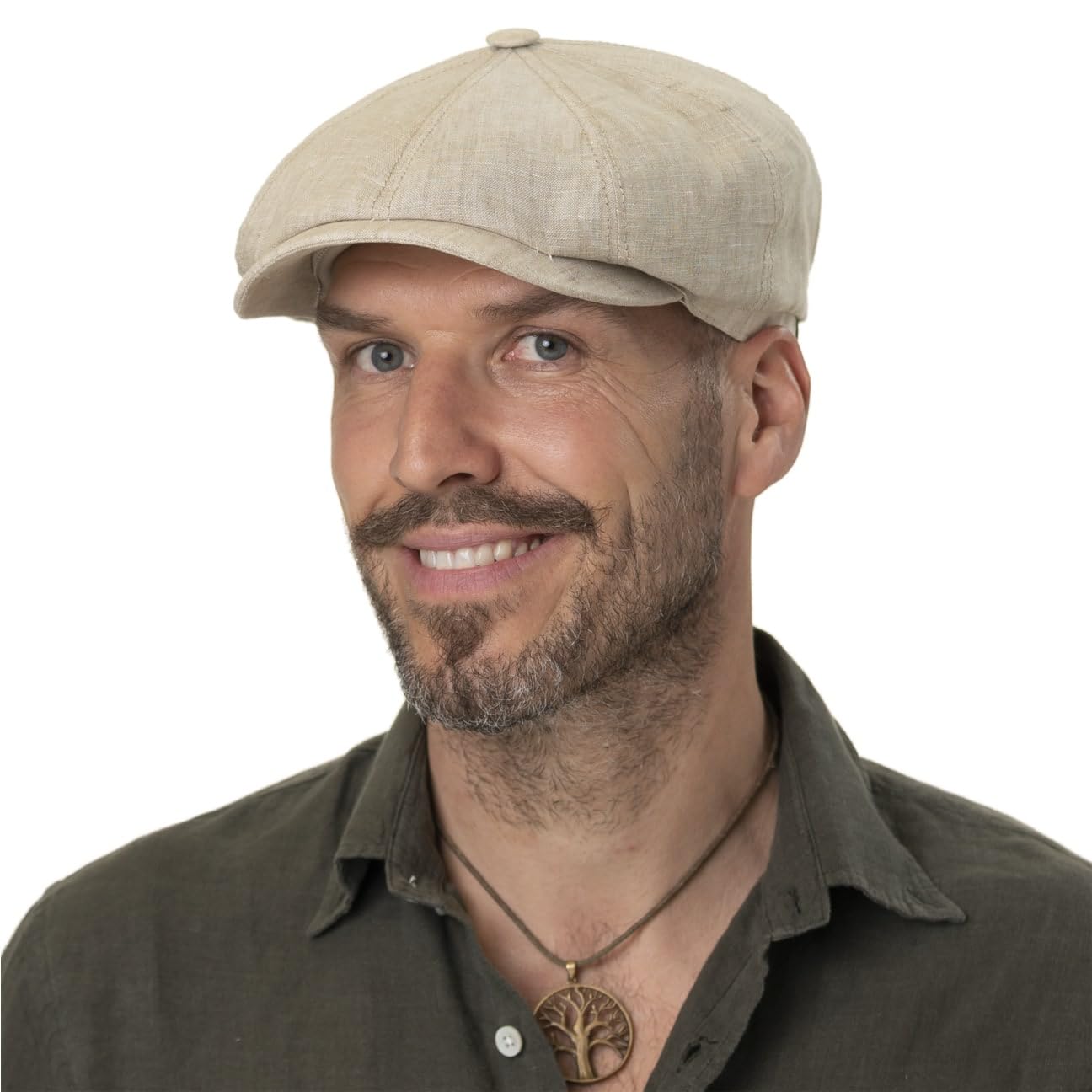 Stetson Hatteras Coppola Lino Berretto con Fodera Cotone Protezione UV 40+ Donna Uomo Primavera Estate