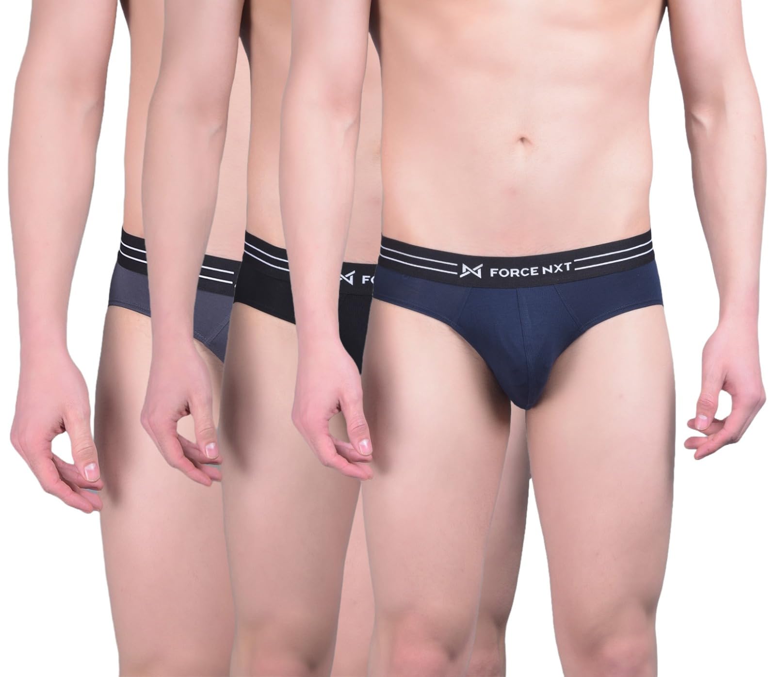 Force NXT Men's Cotton Solid Briefs