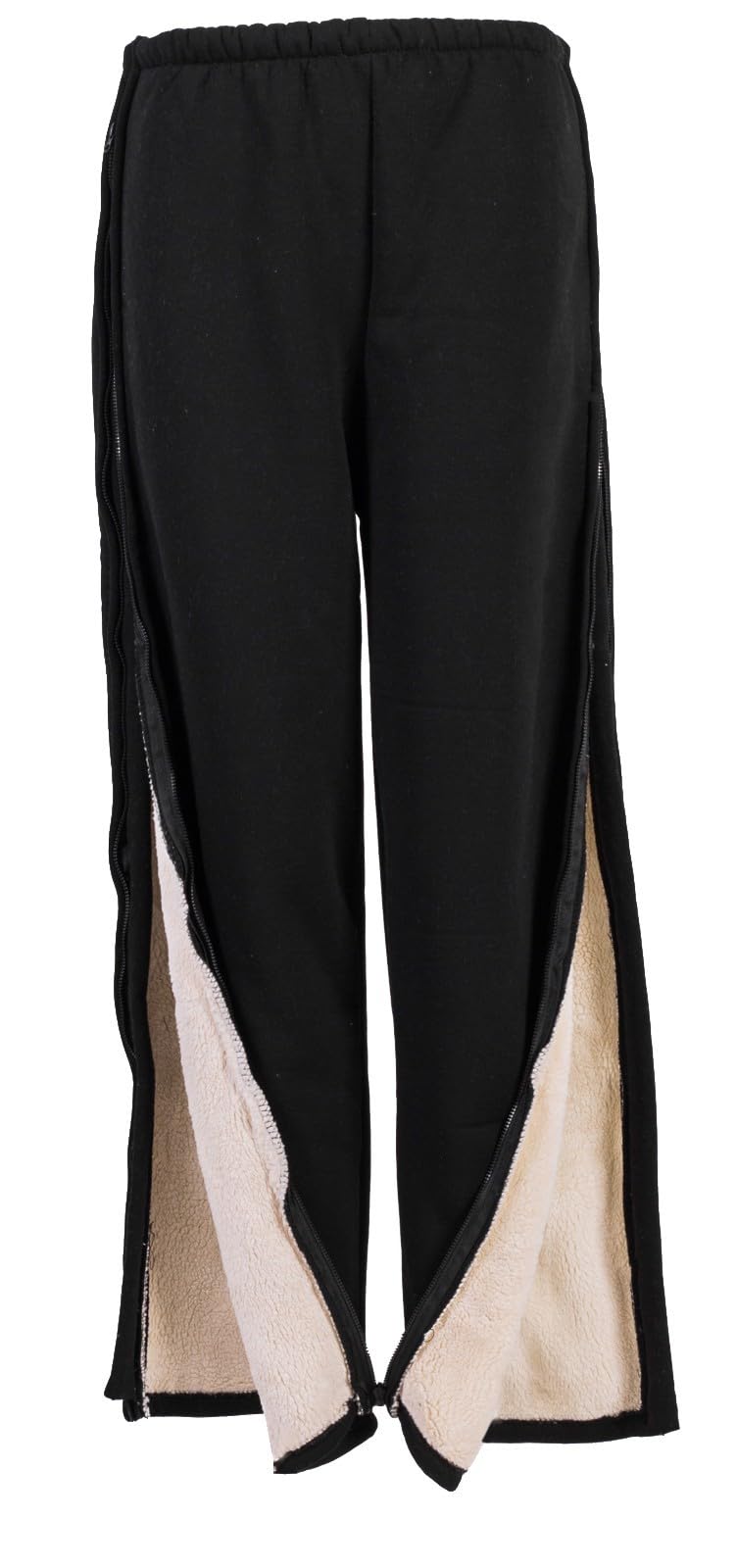 REHOOF Pantaloni Termici con Cerniera Laterale, Pantaloni da Jogging A Gamba Larga, Pantaloni Riabilitativi per Uomo, Facili da Indossare E da Togliere per Ospedali, Assistenza Domiciliare Men A,L