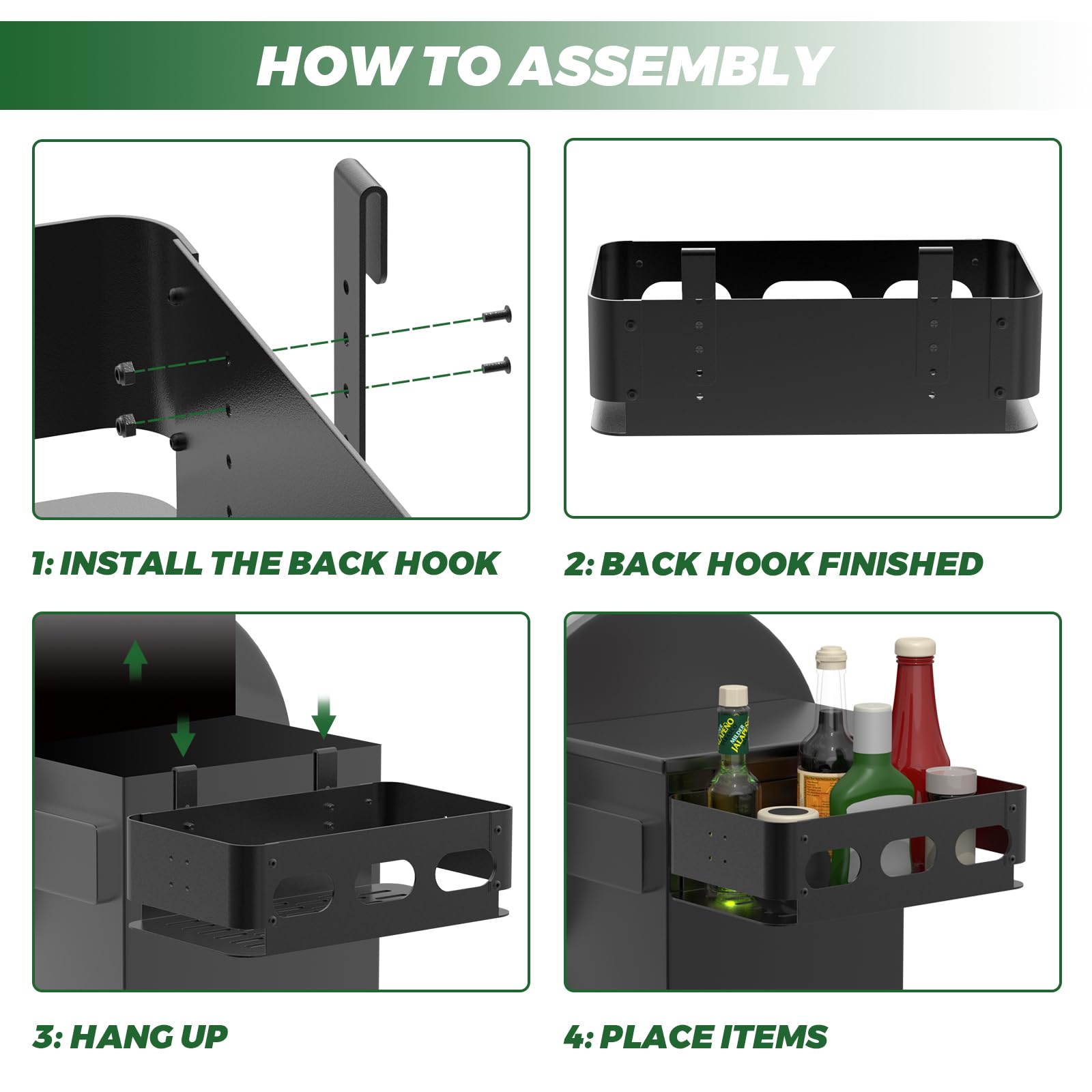 Contenedor de almacenamiento para parrillas ahumadoras Traeger, accesorios para Traeger Pro 575, Pro 780, Pro Series 22, Pro Series 34, Ironwood 650, Ironwood 885, Century 22 34, Z-parrillas 4