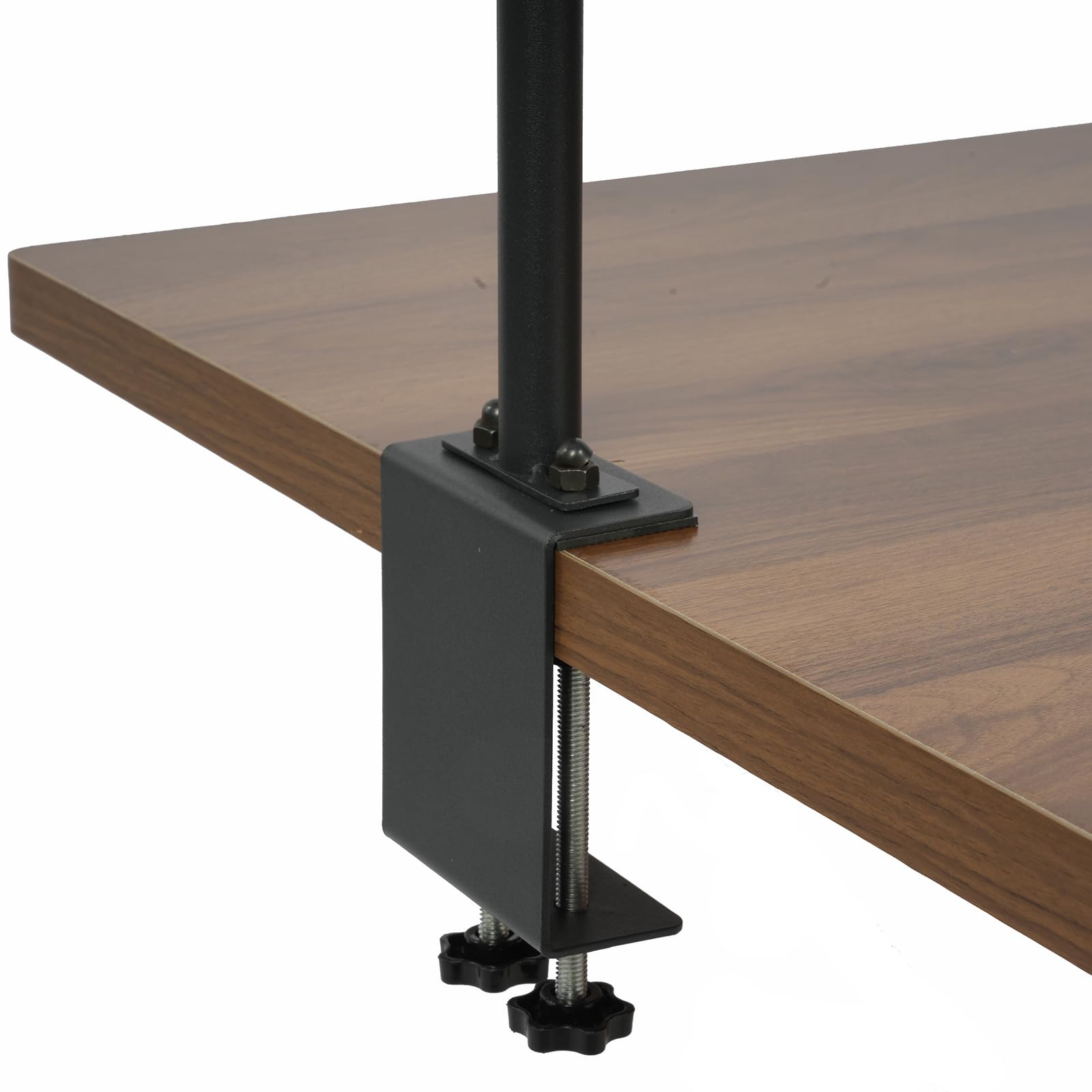 tonchean Barre de suspension de table avec pinces - Longueur jusqu'à 248 cm, hauteur 74-103 cm, barre de présentation de table, support de serrage en métal noir pour décorations, mariage, anniversaire