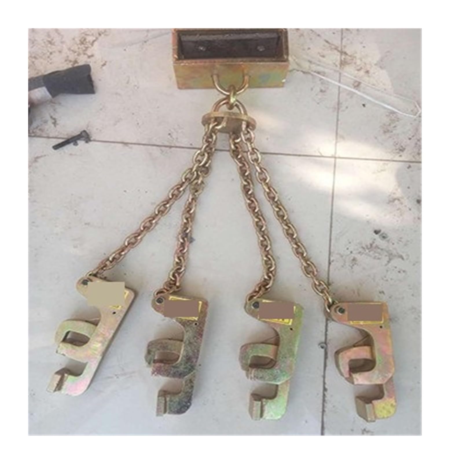 Chain Sling, Chain Sling,2Ton 4-Claw Iron Drum Lifter Clamp Bucket Barrel Oil Tank Can(40020008)