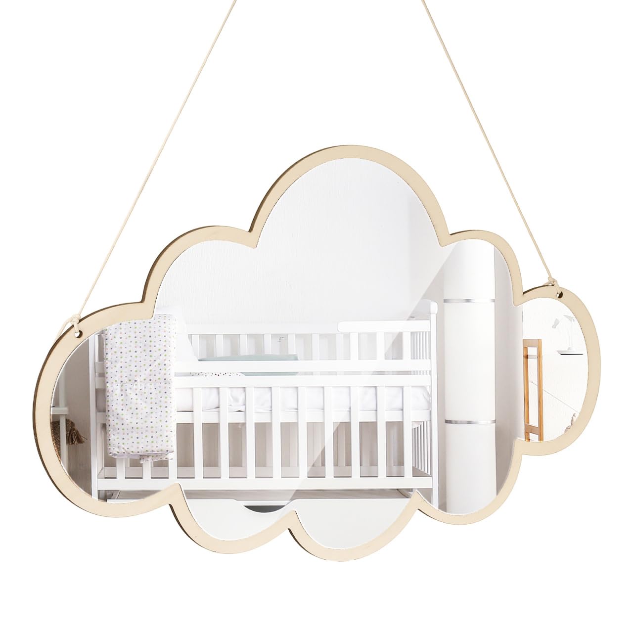 Miroir nuage en acrylique Ipetboom pour décoration de chambre d'enfant
