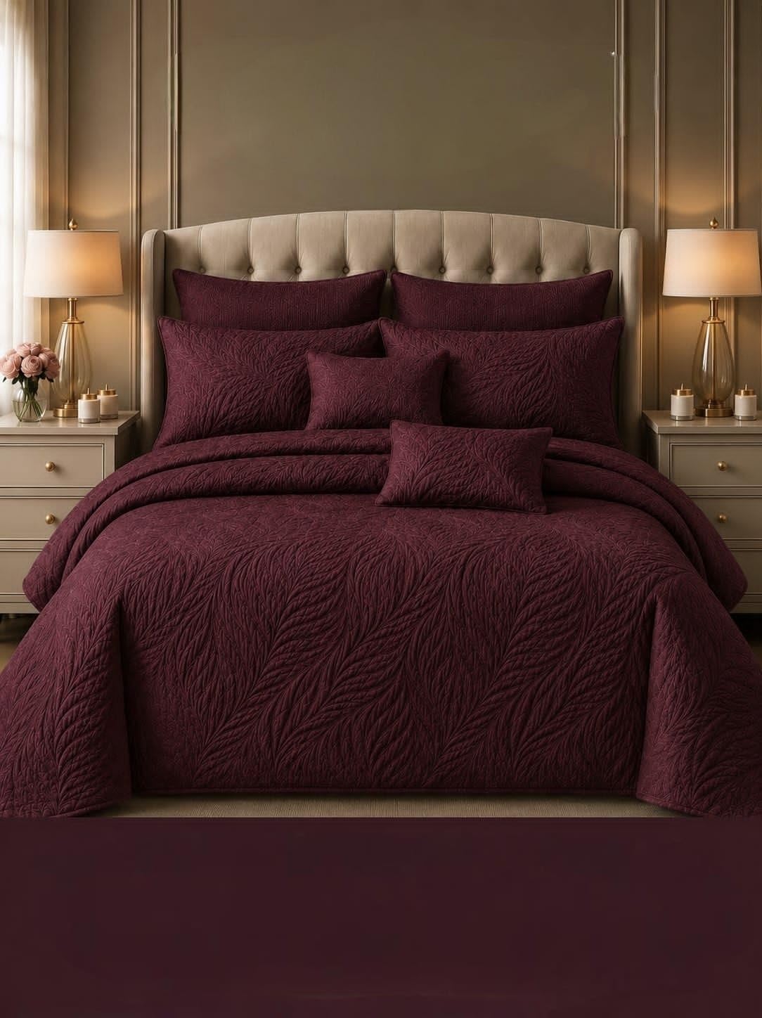 400 Tc Super Soft Glace Cotton King Size AC Comforter II Blanket II Duvet for Double Bed with 1 Flat Bedsheet and 2 Pillow Cover - 4 Piece Comforter Set - Size: 90x100 inch-Purple-image-40