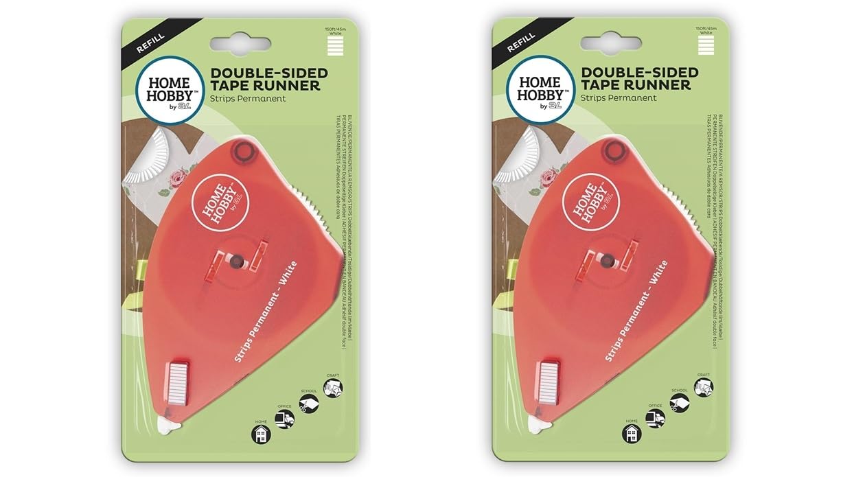 HomeHobby by 3L E-Z Runner Grand Permanent Refillable Adhesive Dispenser Refill 150 Feet Pack of 2