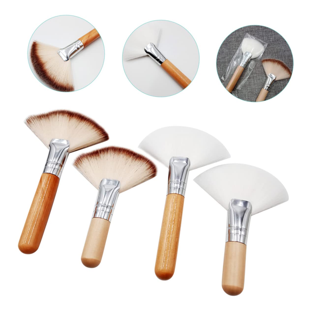 Ipetboom 20pezzi Pennelli Trucco Viso Con Manico Pennelli Per Illumina e Contorna Viso Strumenti Professionali Per Make-up Morbidi e Facili Da Usare
